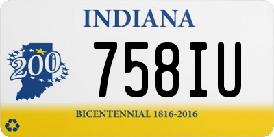 IN license plate 758IU