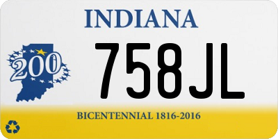 IN license plate 758JL
