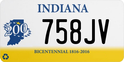 IN license plate 758JV