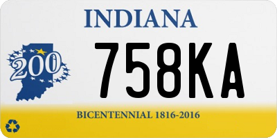 IN license plate 758KA