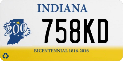 IN license plate 758KD