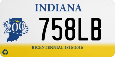 IN license plate 758LB