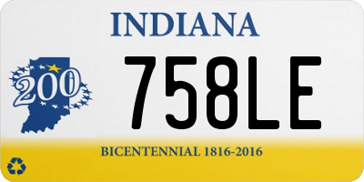 IN license plate 758LE