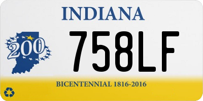 IN license plate 758LF