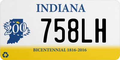 IN license plate 758LH