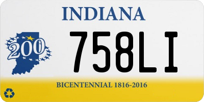 IN license plate 758LI