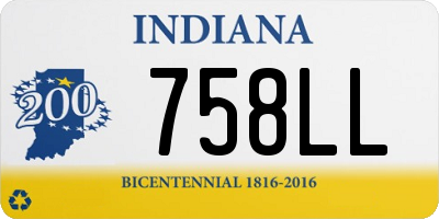 IN license plate 758LL