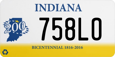 IN license plate 758LO