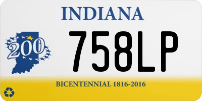 IN license plate 758LP