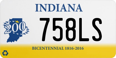 IN license plate 758LS
