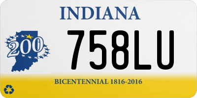 IN license plate 758LU