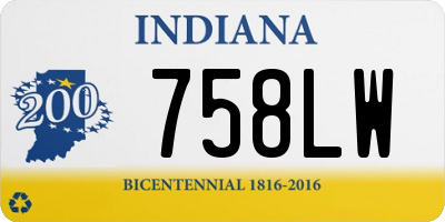 IN license plate 758LW