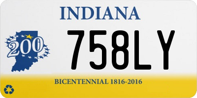 IN license plate 758LY