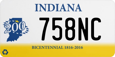 IN license plate 758NC