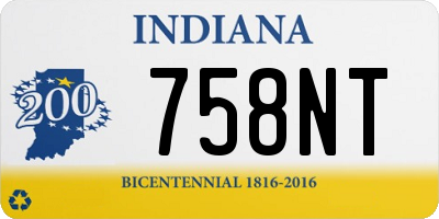 IN license plate 758NT