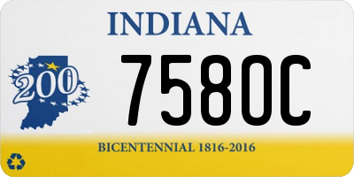 IN license plate 758OC