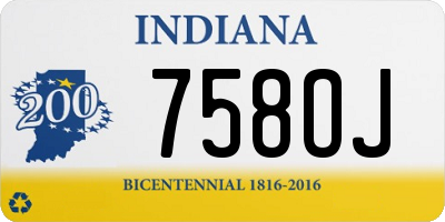 IN license plate 758OJ