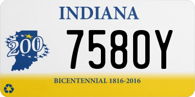 IN license plate 758OY