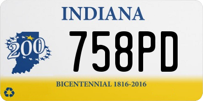 IN license plate 758PD