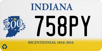 IN license plate 758PY