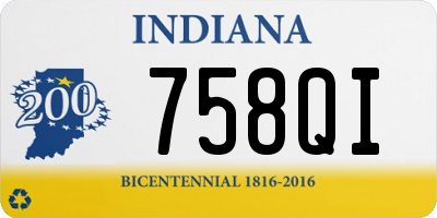 IN license plate 758QI