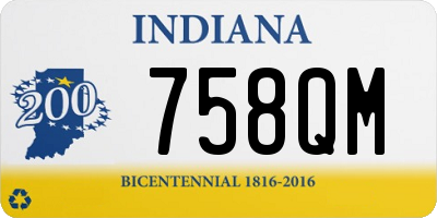 IN license plate 758QM