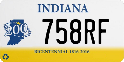 IN license plate 758RF