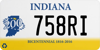 IN license plate 758RI