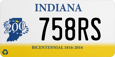 IN license plate 758RS