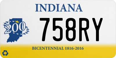 IN license plate 758RY