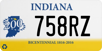 IN license plate 758RZ