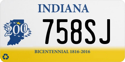 IN license plate 758SJ