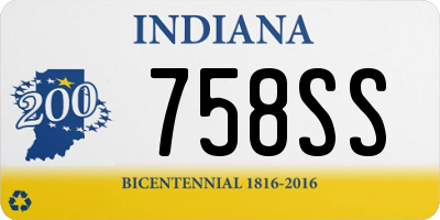 IN license plate 758SS