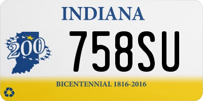 IN license plate 758SU