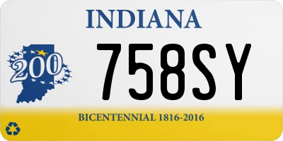 IN license plate 758SY