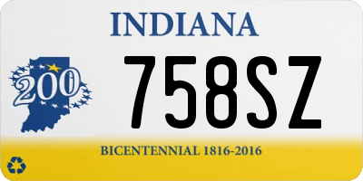 IN license plate 758SZ