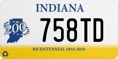 IN license plate 758TD