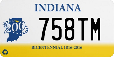 IN license plate 758TM