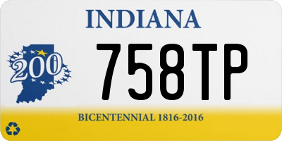 IN license plate 758TP