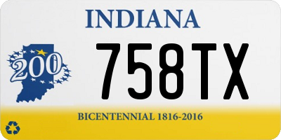 IN license plate 758TX