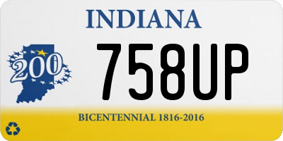 IN license plate 758UP