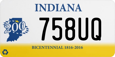 IN license plate 758UQ