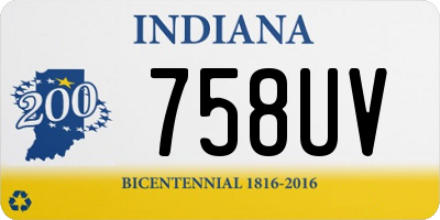 IN license plate 758UV