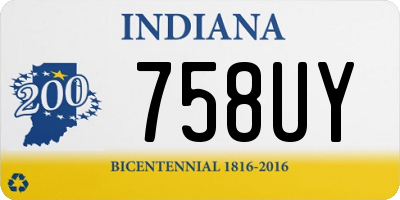 IN license plate 758UY