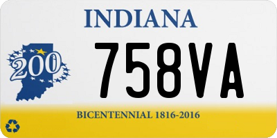 IN license plate 758VA