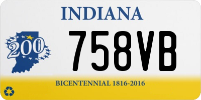 IN license plate 758VB