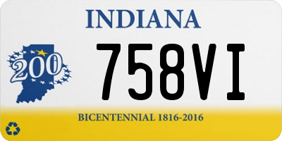 IN license plate 758VI