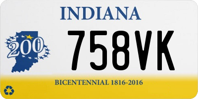 IN license plate 758VK