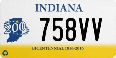 IN license plate 758VV