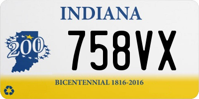 IN license plate 758VX